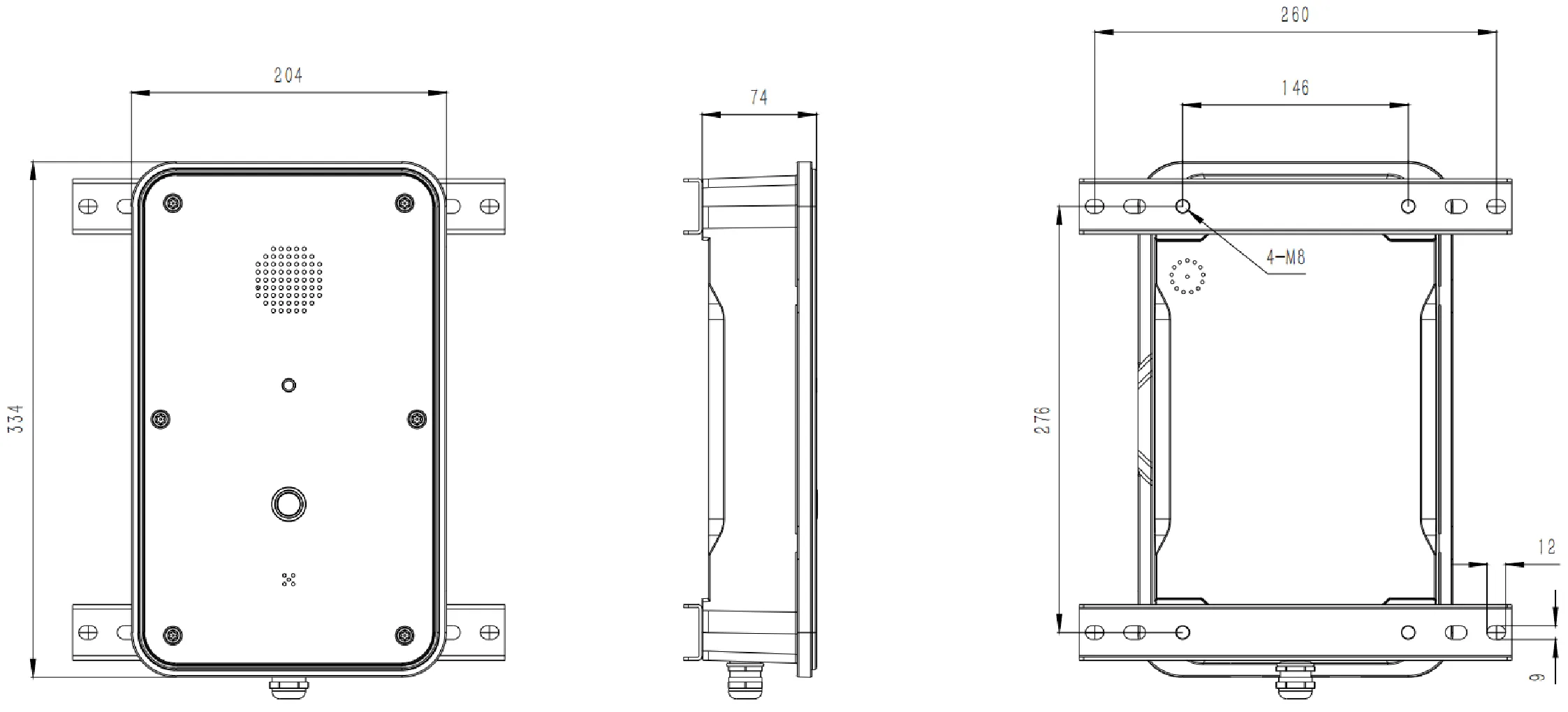 JR104-SC-4G Dimensions