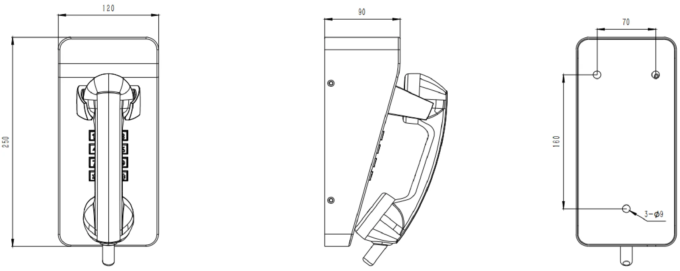 JR211-FK-4G Dimensions