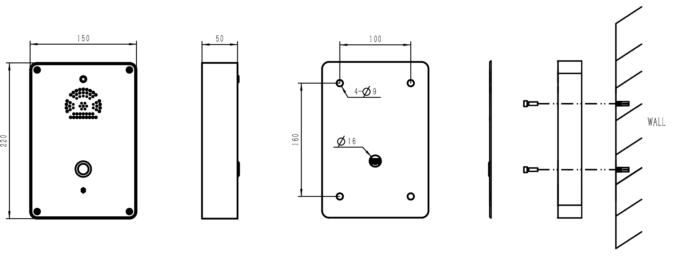 JR301-SC-OW-4G Dimensions