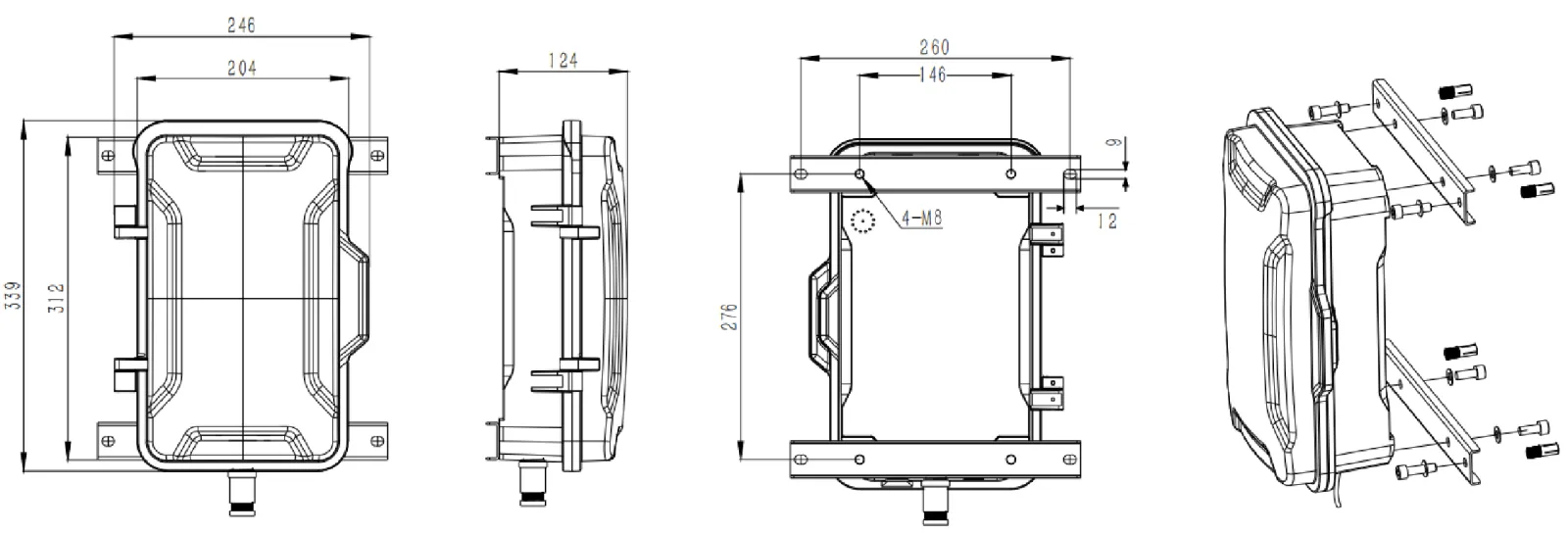 JREX106-A01-SIP Dimensions