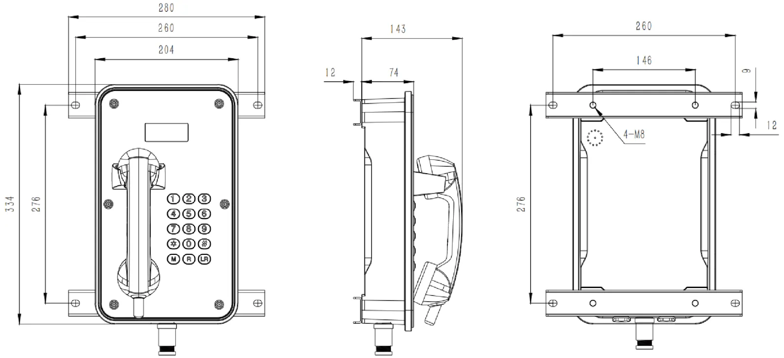 JREX106-A05-SIP Dimensions